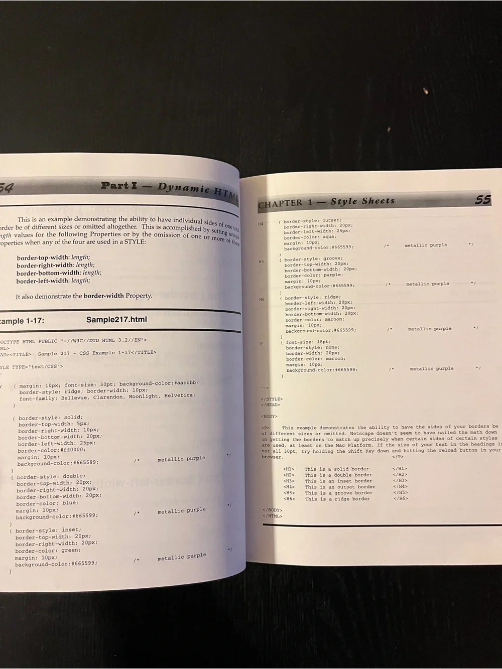 Prentice Hall DHTML & JavaScript Gilorien Book Vintage 1999 CD Included